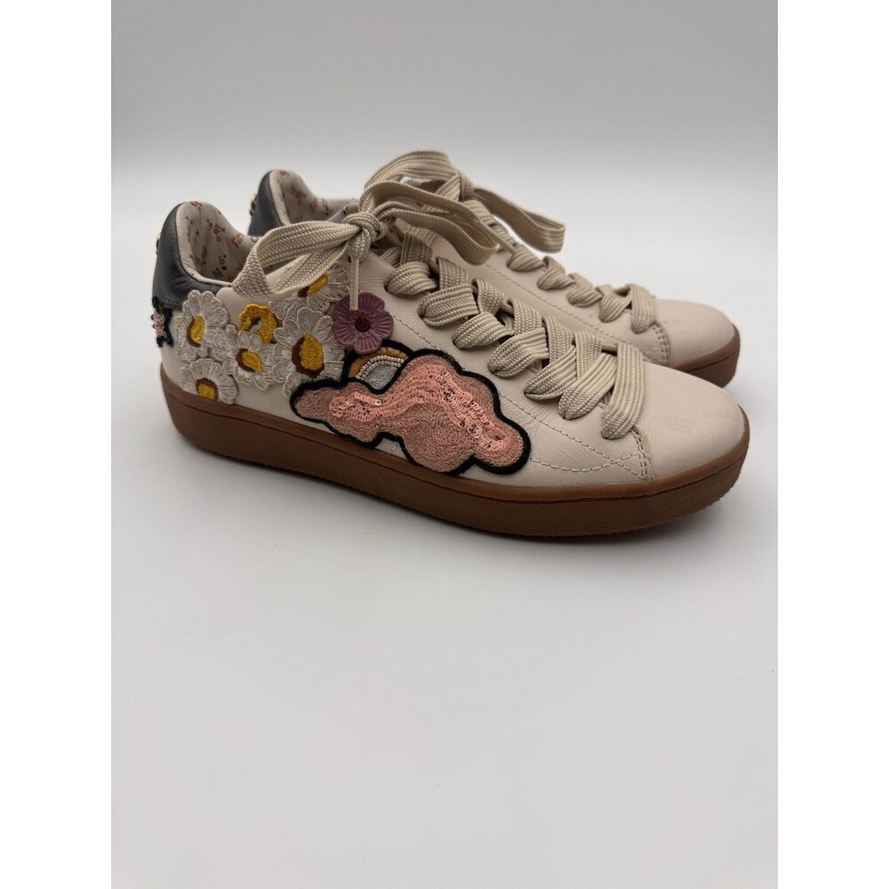 Coach Low Top Sneaker with Cloud Patches & Rexy Tea Rose Size 9.5B Women’s